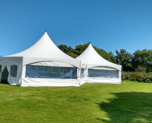 2 x Hex Marquees in Salcombe Devon