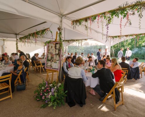 Internal image of our Matrix Marquee for a wedding in South Molton, Devon