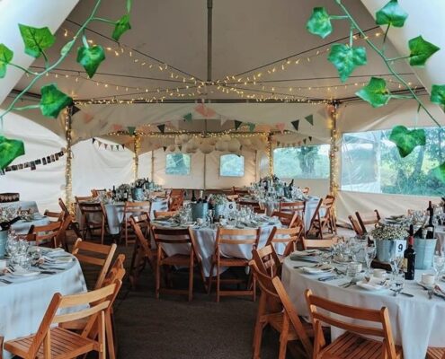 Country ways Wedding 2 x Hex Marquee Installation